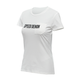 Demon Pocket - T-shirt da donna a girocollo 95% Cotone 5% Elastane con taschino frontale - Donna